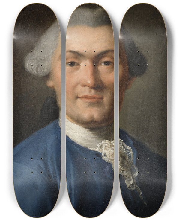 Triptych art skateboard deck of Hugues Taraval Bengt Ferrner by Hugues Taraval