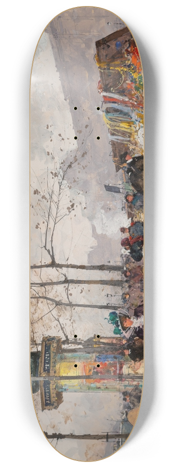 Eugne Galien-Laloue - Quai Voltaire 8.25 inch art skate deck