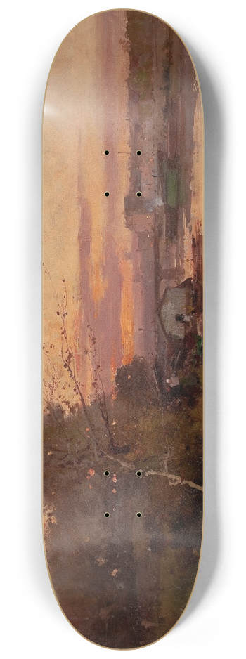 Eugne Galien-Laloue - River at Sunset 8.25 inch art skate deck