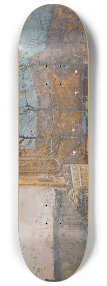 Eugne Galien-Laloue - Saint-Germain-des-Prs, Paris 8.25 inch art skate deck