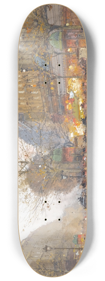 Eugne Galien-Laloue - Theatre Du Gymnase, Boulevard De Bonne-Nouvelle 8.25 inch art skate deck