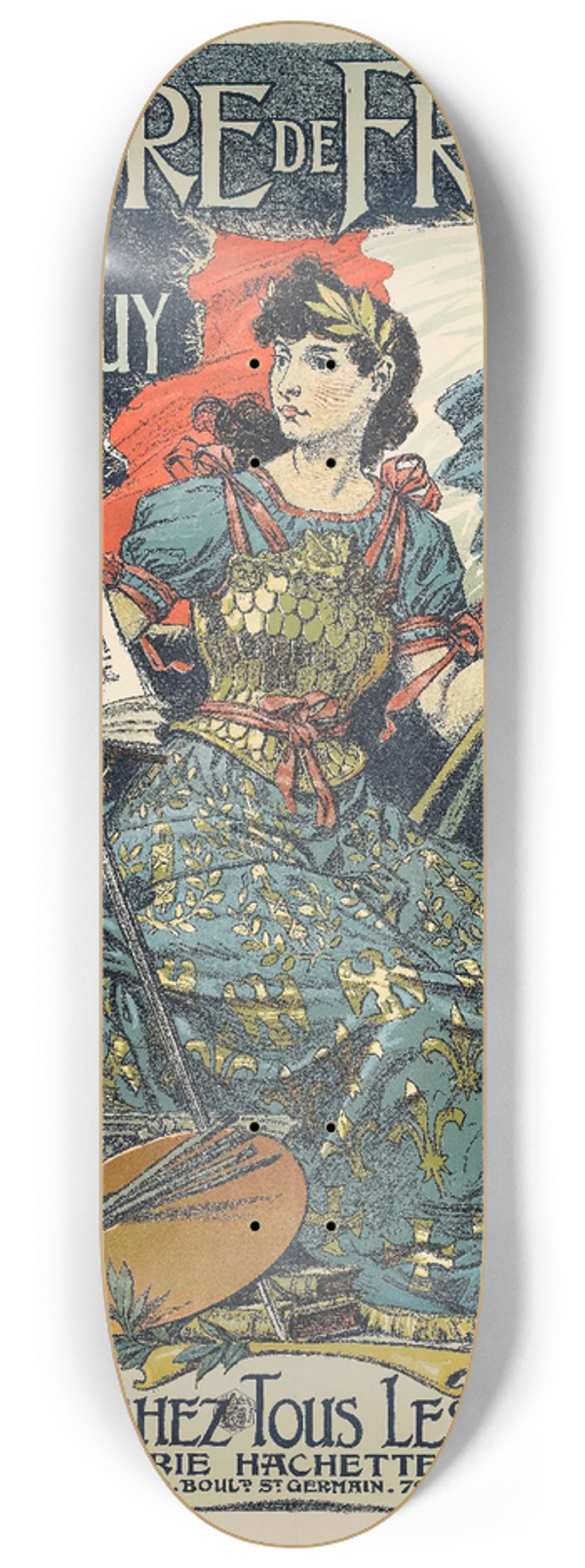 Eugne Grasset - Histoire De France 8.25 inch art skate deck