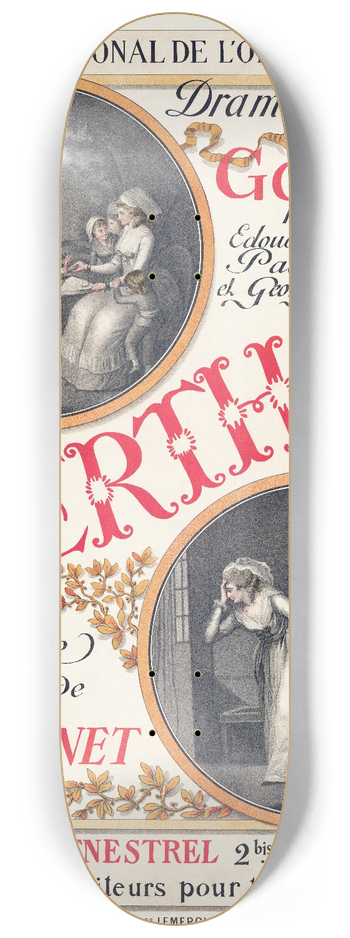 Eugne Grasset - Poster for the premire of Jules Massenets Werther 8.25 inch art skate deck