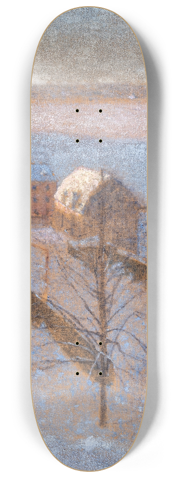 Eugne Jansson - Winterscene, Stockholm 8.25 inch art skate deck