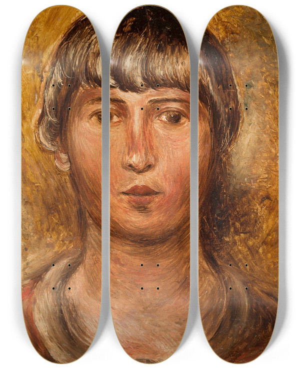 Triptych art skateboard deck of Wacaw Wsowicz Gowa Ony by Waclaw Wasowicz (1891-1942)