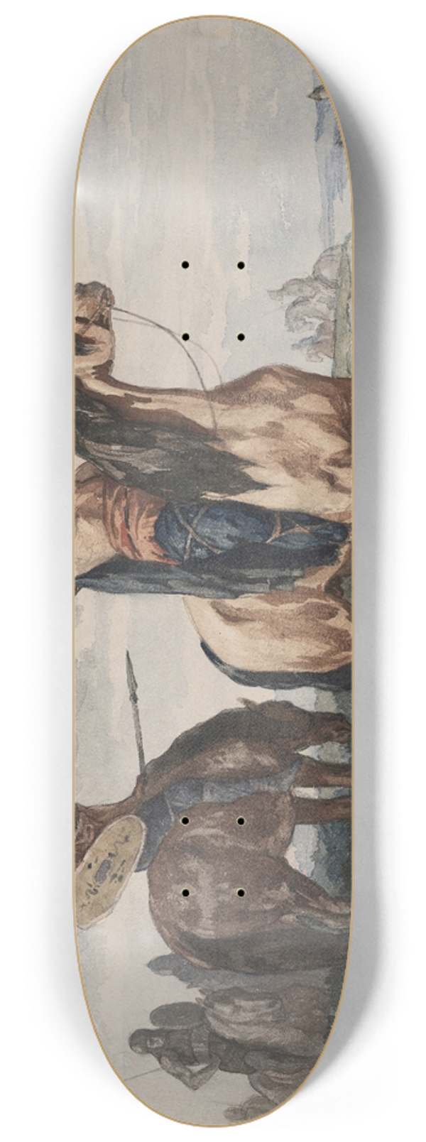 Evariste-Vital Luminais - The Merovingians 8.25 inch art skate deck