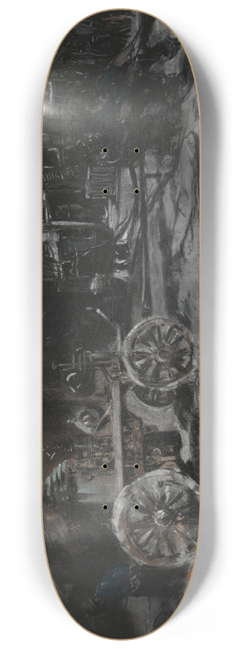 Everett Shinn - FireScene 8.25 inch art skate deck