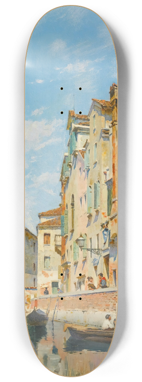 Federico del Campo - Gondolas On A Venetian Canal 8.25 inch art skate deck