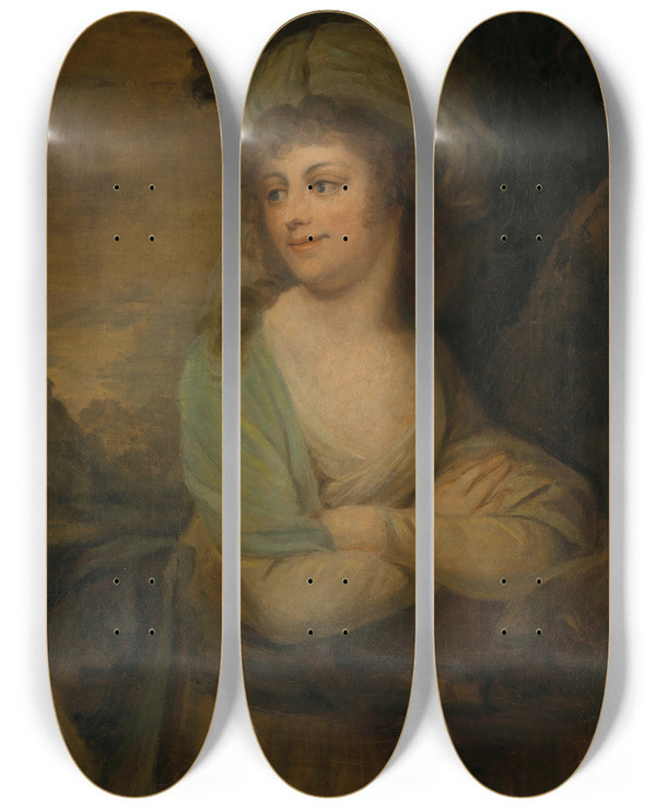 Triptych art skateboard deck of Joseph Grassi Portrait Of Countess Marianna Potocka Ne Princess Lubomirska 17661810 by Josef Grassi