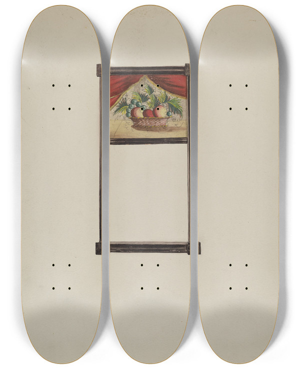 Triptych art skateboard deck of Alice Cosgrove Mirror by Alice Cosgrove