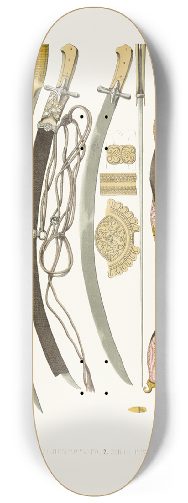 Fedor Grigoryevich Solntsev - Sablia kniazia D.M. Pozharskago i sablia grazhdanina Minina 8.25 inch art skate deck