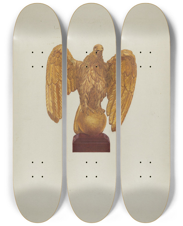 Triptych art skateboard deck of Betty Fuerst Stern Board_2 by Betty Fuerst