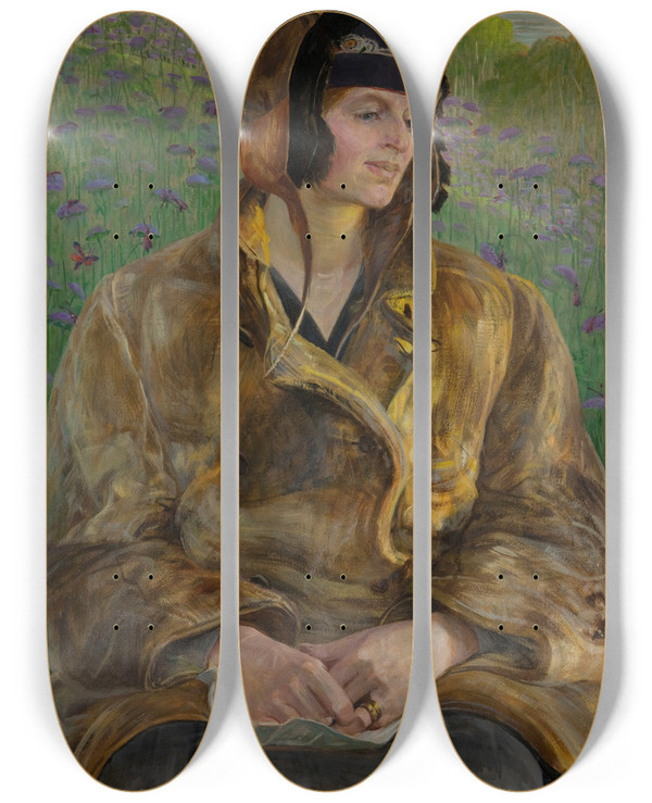 Triptych art skateboard deck of Jacek Malczewski Ellenai_1 by Jacek Malczewski (1854-1929)