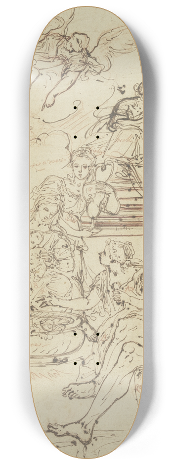 Felice Torelli - Birth of the Blessed Virgin Mary 8.25 inch art skate deck