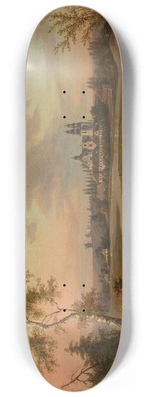 Feliks Brzozowski - Church and monastery in Ld.. 8.25 inch art skate deck