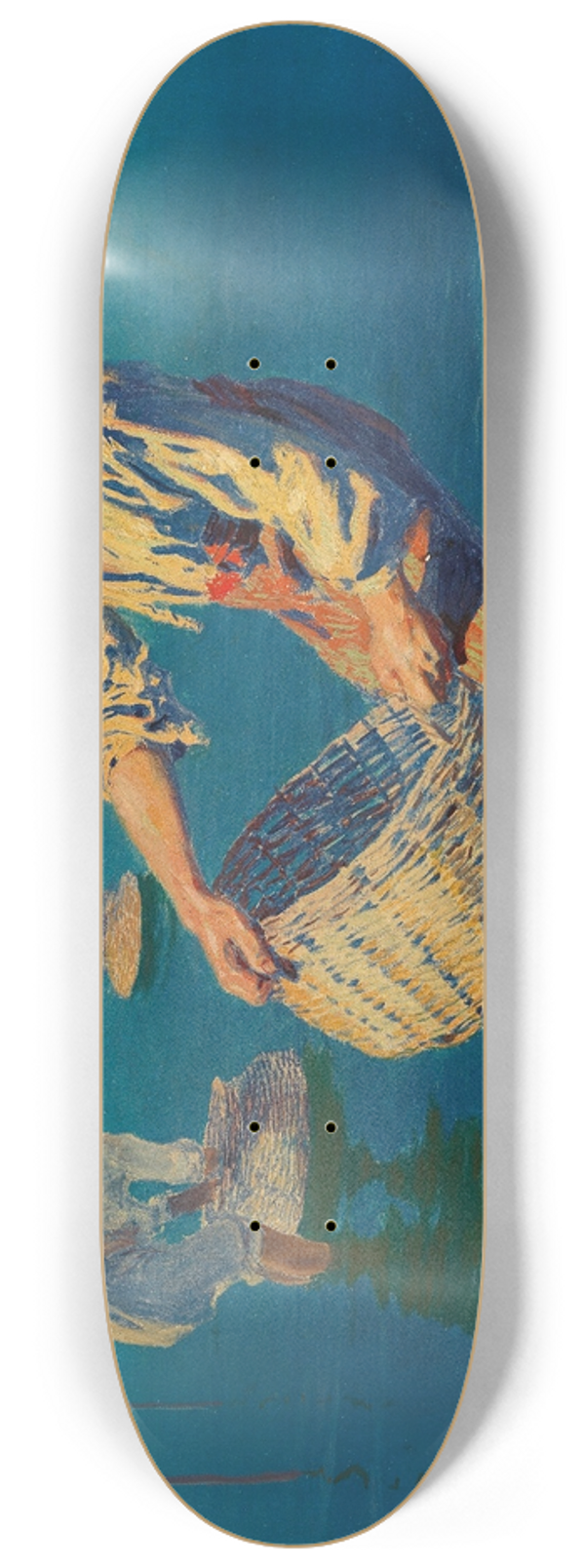 Feliks Wygrzywalski - Fishermen with baskets at the Bosphorus 8.25 inch art skate deck
