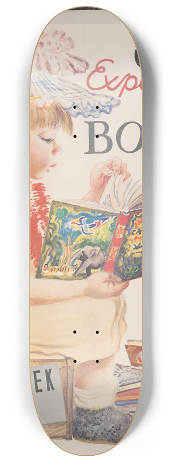 Feodor Rojankovsky - Go exploring in books. Book week Nov. 1-7 8.25 inch art skate deck