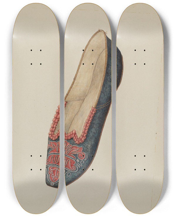 Triptych art skateboard deck of William Kieckhofel Evening Slipper_2 by William Kieckhofel (20-)