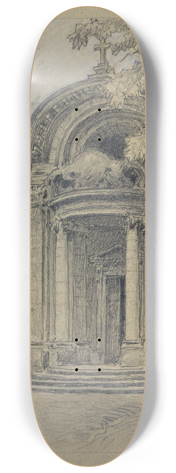 Ferdinand Boberg - Chapelle de lancien collge des Lombards rue des Carmes 8.25 inch art skate deck