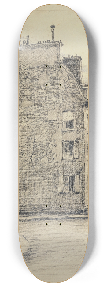 Ferdinand Boberg - La rue Lhomond et la rue Amyot 8.25 inch art skate deck