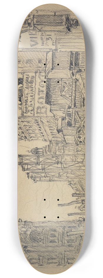 Ferdinand Boberg - Le percement du boulevard Haussmann 8.25 inch art skate deck