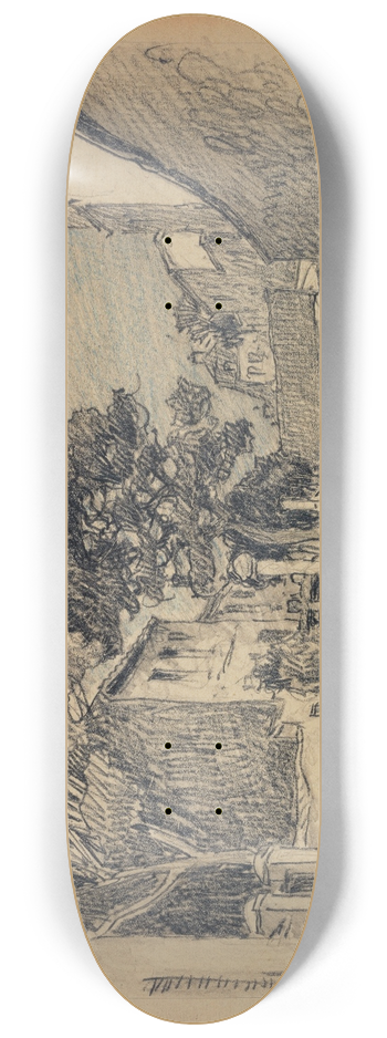 Ferdinand Boberg - Rue des Saules 8.25 inch art skate deck