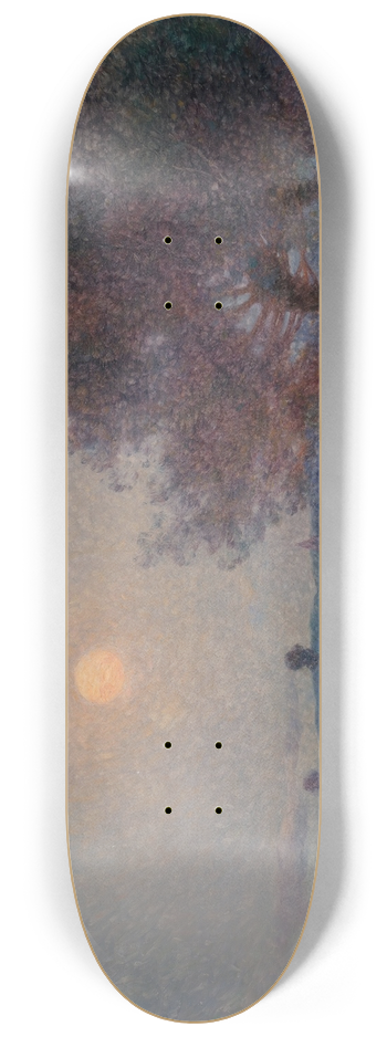 Ferdinand du Puigaudeau - La rivire au clair de lune 8.25 inch art skate deck