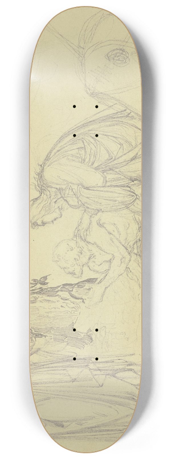 Ferdinand Fellner - Christus wandelt auf dem Meer 8.25 inch art skate deck