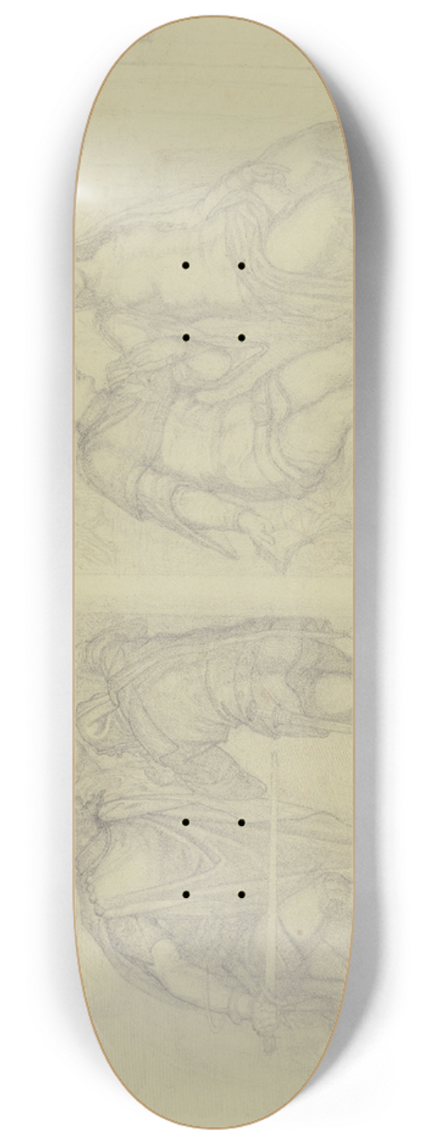 Ferdinand Fellner - Francesca da Rimini mit ihrem Geliebten Paolo Malatesta, von links nhert sich ihr Ehemann Giovanni Malatesta mit gezogenem Schwert 8.25 inch art skate deck