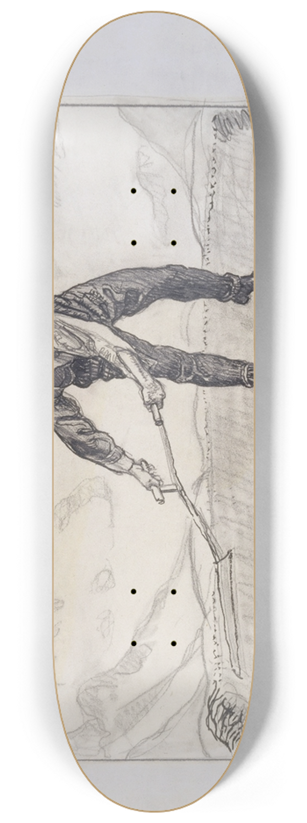 Ferdinand Hodler - Mower on the field 8.25 inch art skate deck