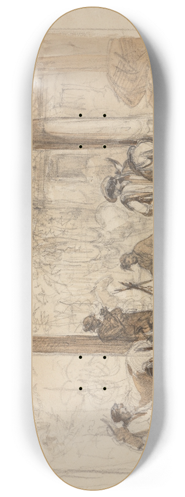 Ferdinand Keller - Brasilianisches Rasthaus 8.25 inch art skate deck