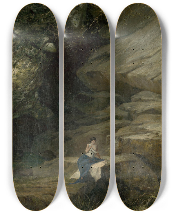 Triptych art skateboard deck of Udovt Ordk Spring by udovt ordk (1865-1937)