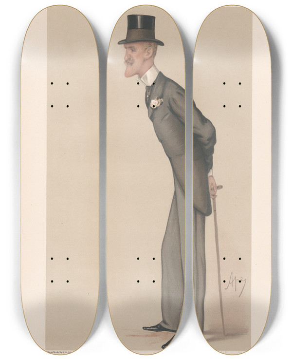 Triptych art skateboard deck of Carlo Pellegrini Promotion By Merit Col The Hon Frederick Arthur Wellesley by Carlo Pellegrini (1839-1889) Triptych art skateboard deck of Carlo Pellegrini Promotion By Merit Col The Hon Frederick Arthur Wellesley by Carlo Pellegrini (1839-1889)
