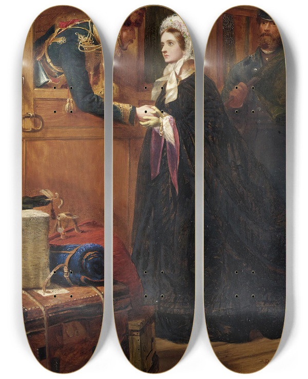 Triptych art skateboard deck of Robert Collinson Ordered On Foreign Service by Robert Collinson (1832)
