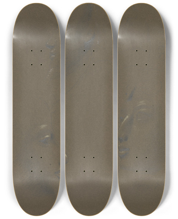 Triptych art skateboard deck of Wilhelm Gentz Drei Altgyptische Kpfe Aus Dem Museum In Blq by Wilhelm Gentz (1822-1890)