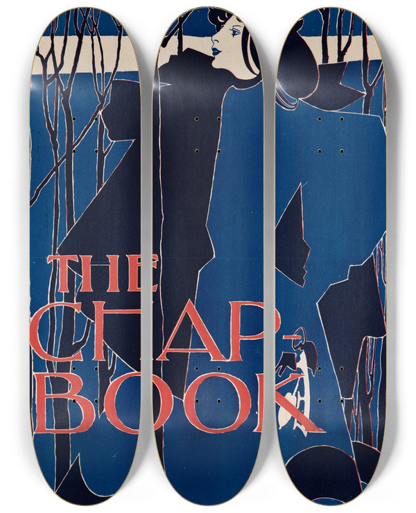 Triptych art skateboard deck of Will Bradley The Chap Book_2 by Will Bradley (1868-1962)