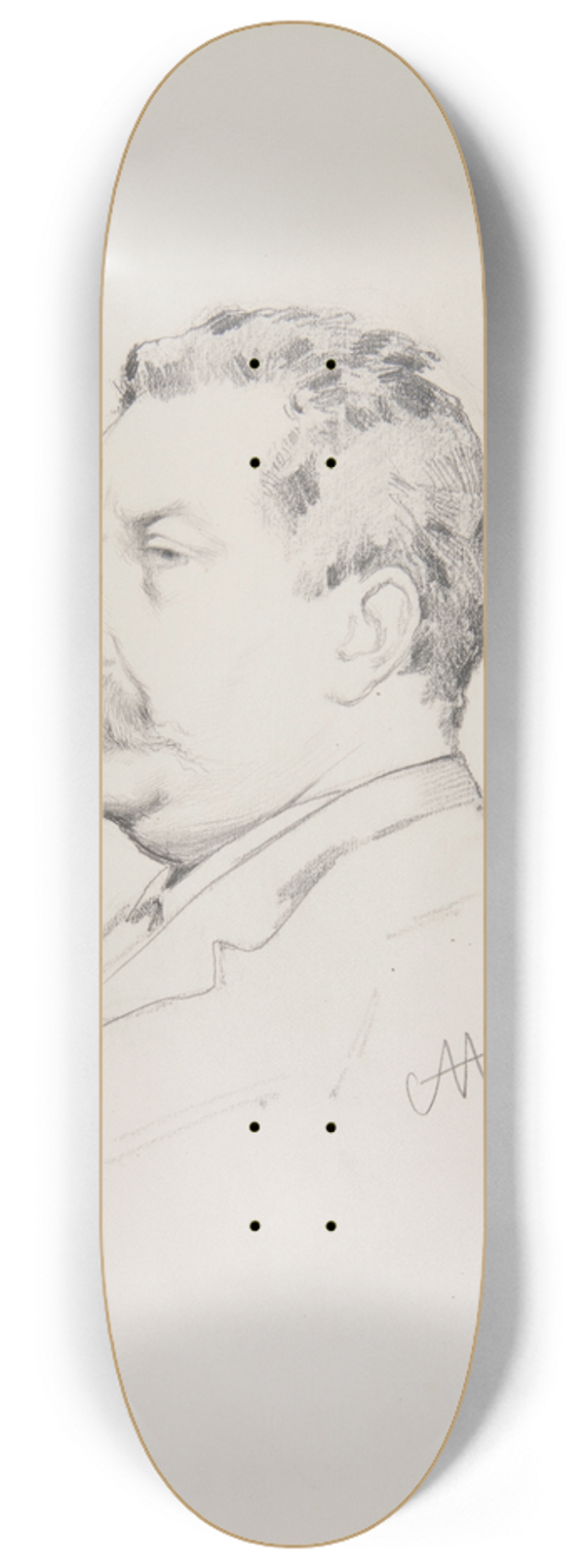 Ferdynand Bryll - szkic do portretu mczyzny 8.25 inch art skate deck