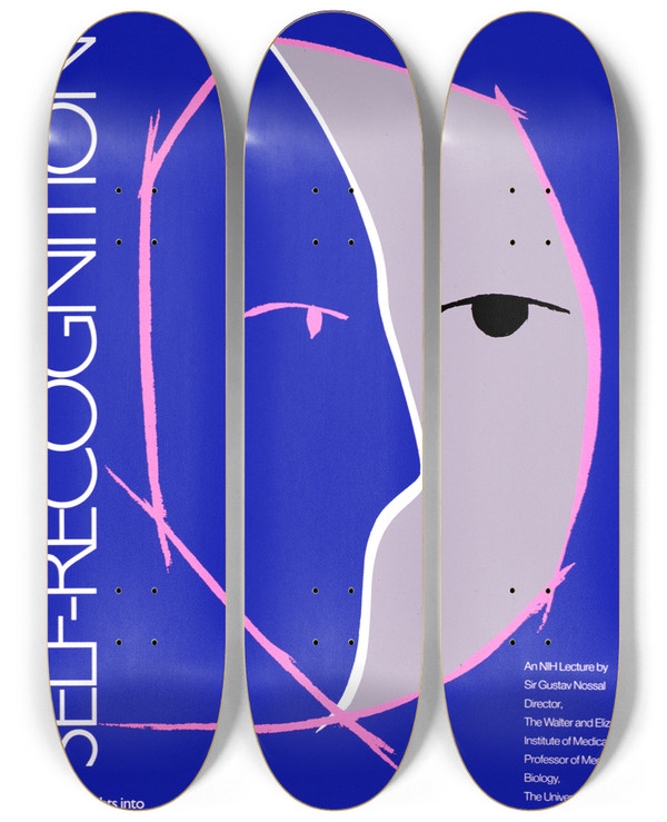 Triptych art skateboard deck of National Institutes Of Health Selfrecognition by National Institutes Of Health (1887)