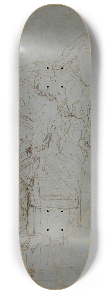 Ferra Fenzoni - Studies for the Burial of Christ 8.25 inch art skate deck