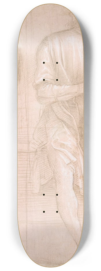 Filippino Lippi - Standing Youth with Hands Behind His Back, and a Seated Youth Reading 8.25 inch art skate deck