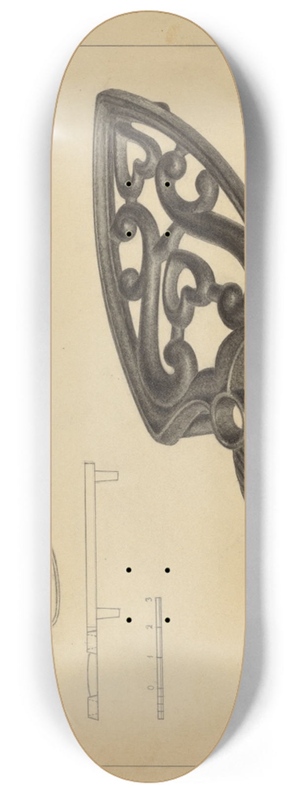 Filippo Porreca - Flat Iron Holder 8.25 inch art skate deck