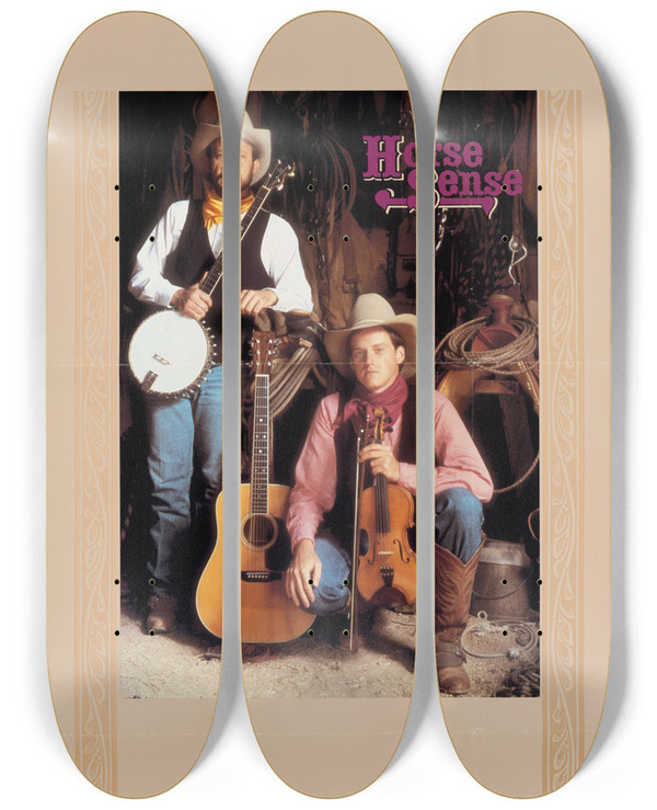 Triptych art skateboard deck of Us Information Agency Horse Sense 2 by U S Information Agency (1953-1999)