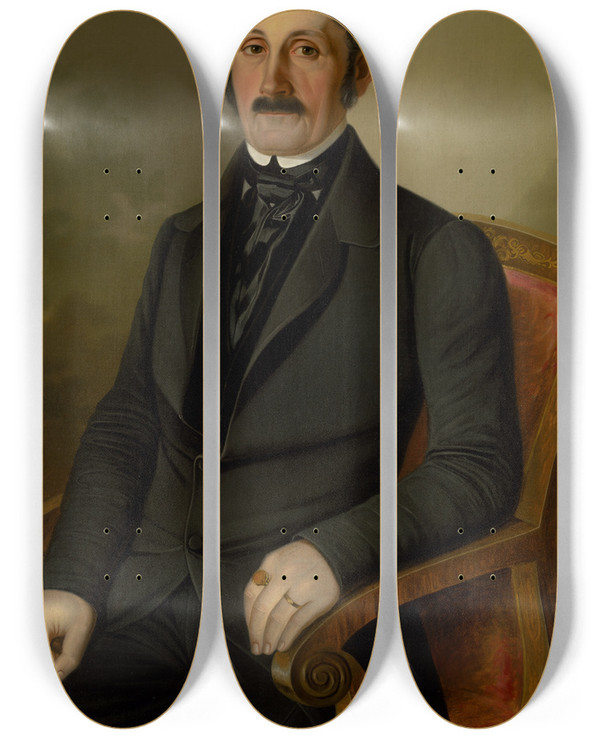 Triptych art skateboard deck of Peter Michal Boh Samuel Ballo by Peter Michal Bohun (1822-1879)