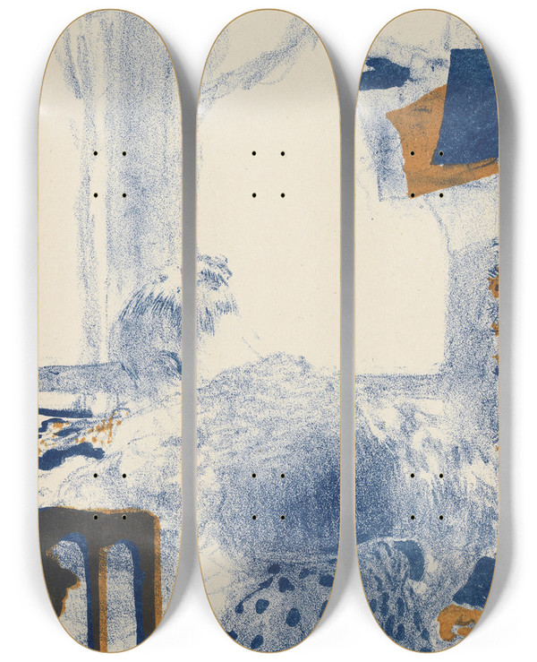 Triptych art skateboard deck of Douard Vuillard La Coutourire by douard Vuillard (1868-1940)