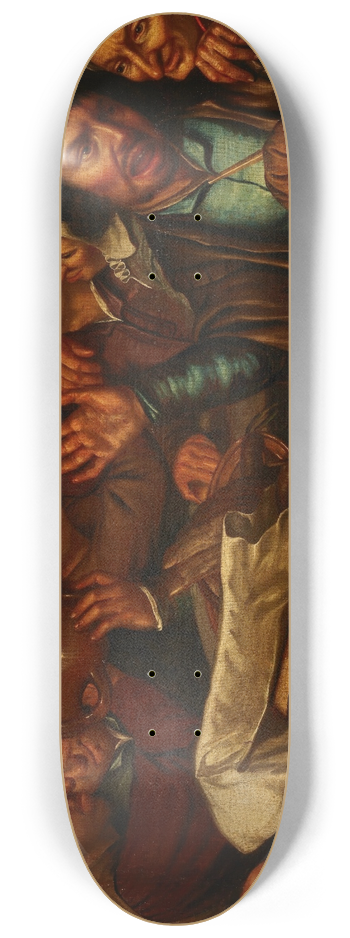 Flemish School - Tavern scene 8.25 inch art skate deck