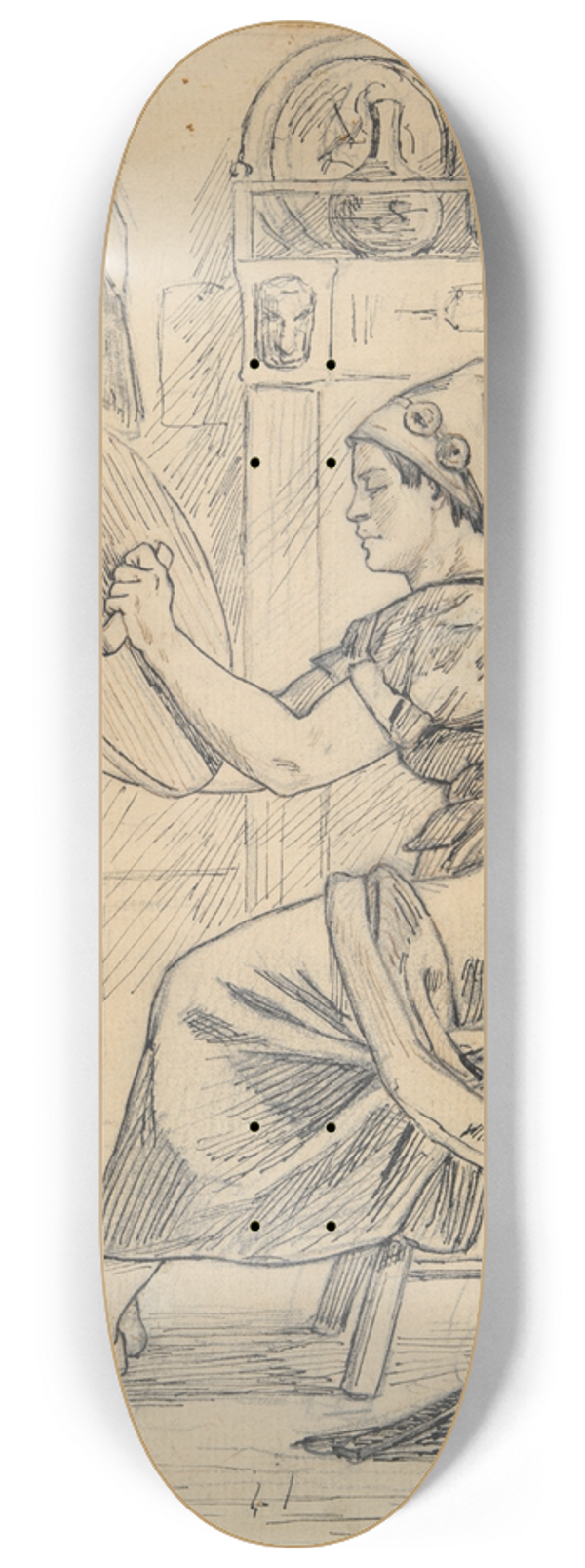 Flicien Rops - Cuisinire Norwegienne (NorwegianCook) 8.25 inch art skate deck