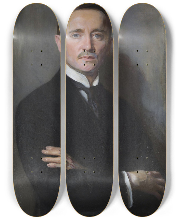 Triptych art skateboard deck of Philip Alexius De Lszl William Richards Castle Jr by Philip Alexius de Lszl (1869-1937)