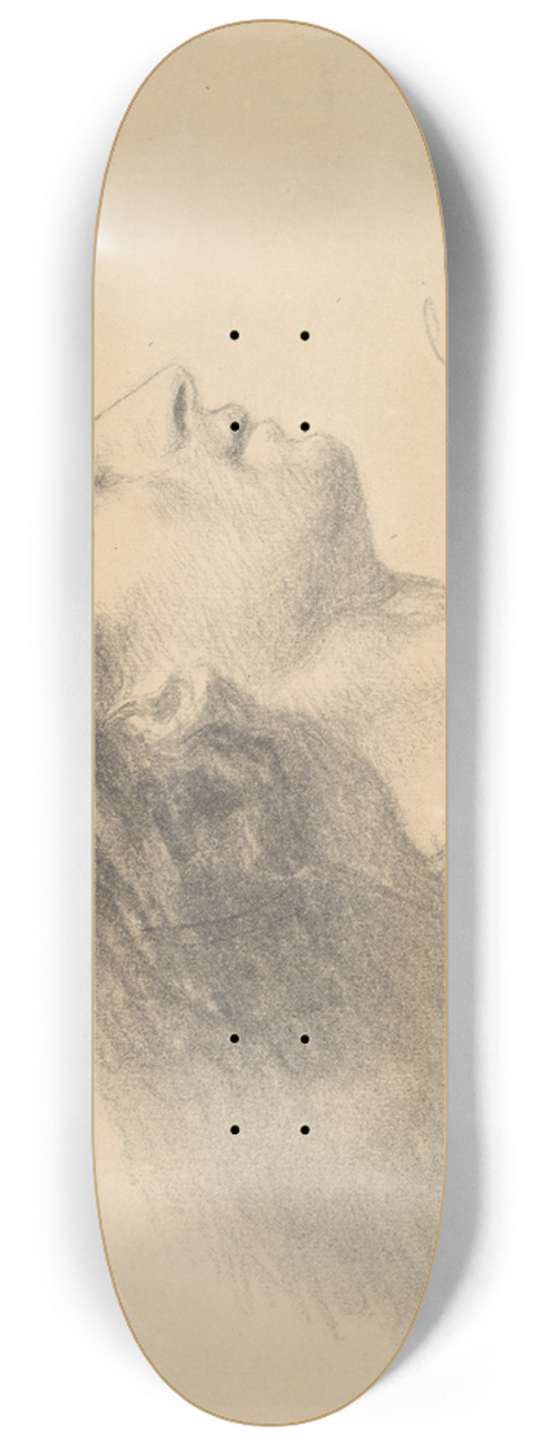 Flicien Rops - Head of aMan 8.25 inch art skate deck