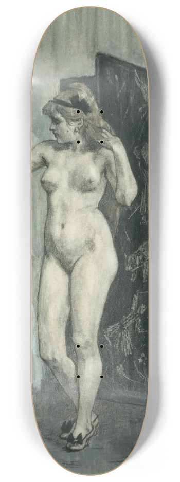 Flicien Rops - Le paravent 8.25 inch art skate deck