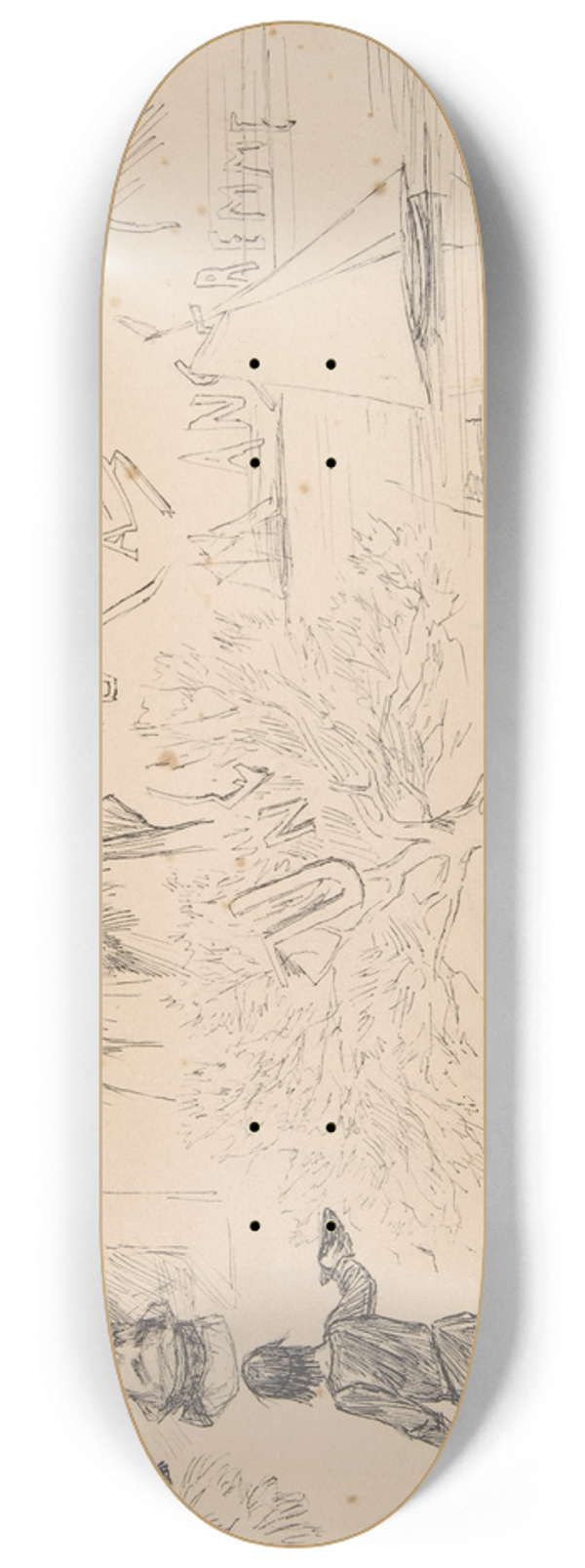 Flicien Rops - Une Soire Anseremme 8.25 inch art skate deck